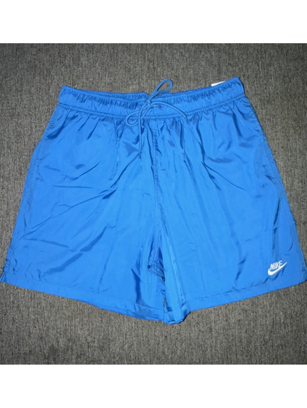 Nike Club Flow Men Medium Woven Lined Shorts Lt. Photo Blue/White FN3307-435 New